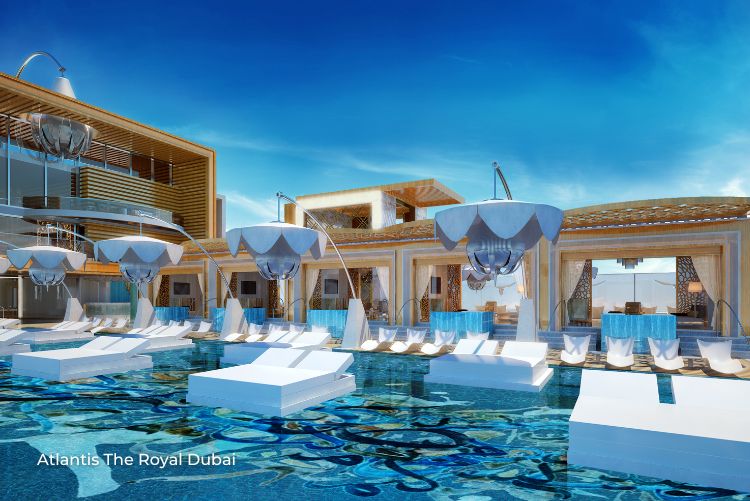 Atlantic Royal Dubai Pool area 17Nov22
