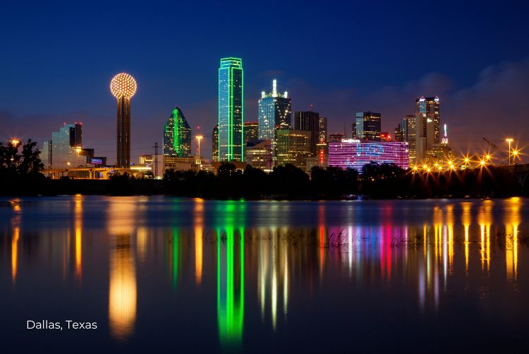 Dallas Texas water reflection 13Feb23