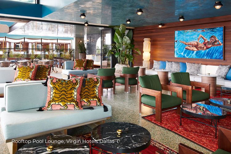 Virgin Hotels Dallas Rooftop Pool Lounge no copyright 13Feb23