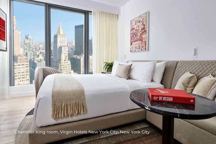 7 night Virgin Hotels New York City escape chamber king 27Apr23